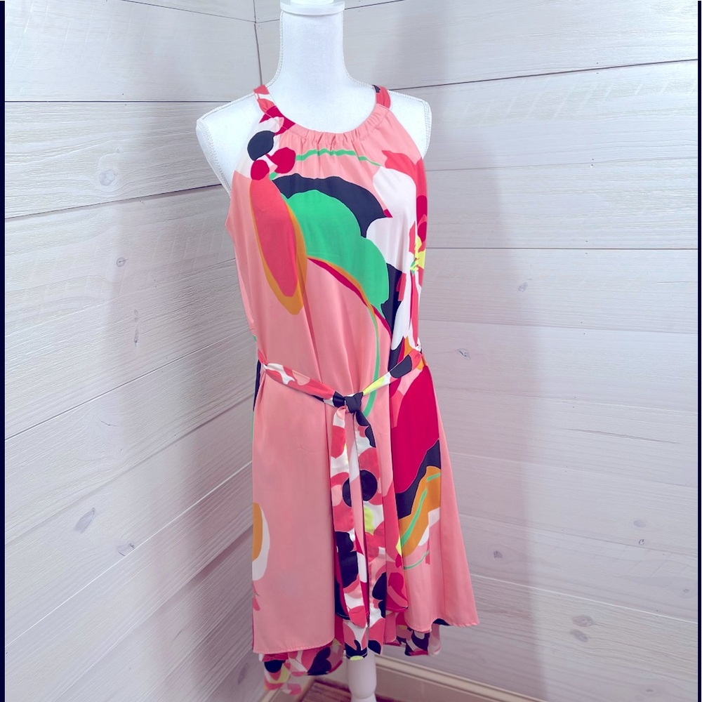 New York & Company Abstract Print High Low Sundress S FREE SHIP